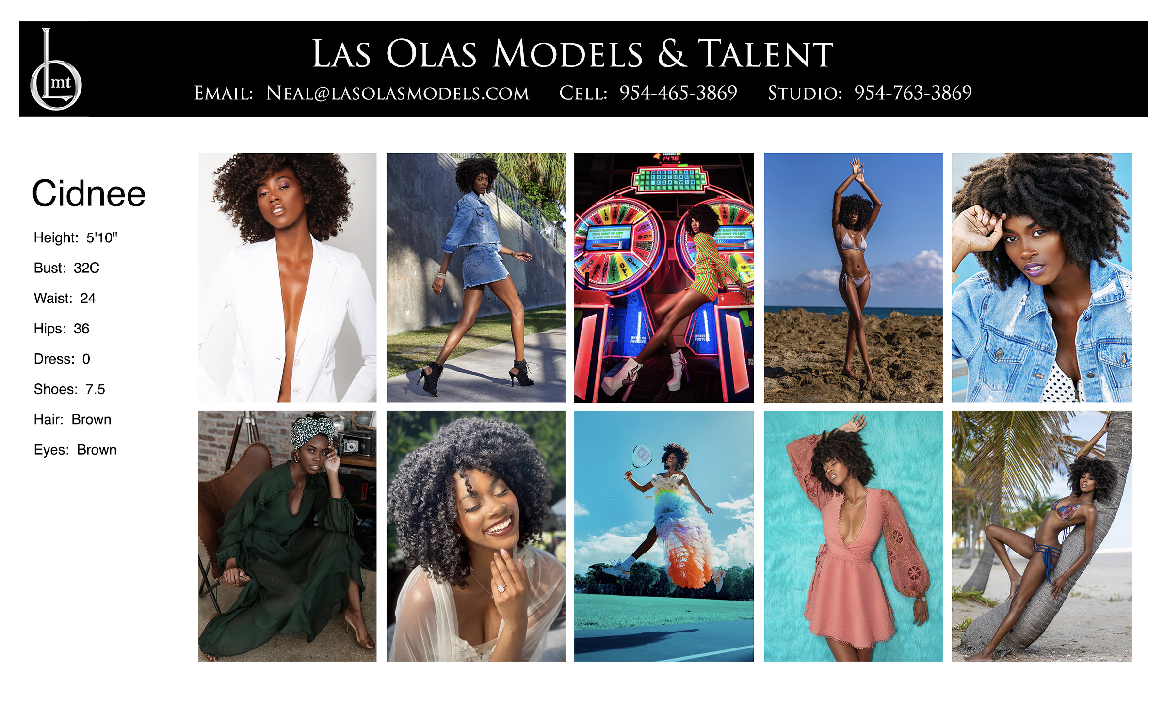 Models Fort Lauderdale Miami South Florida - Print Video Commercial Catalog - Las Olas Models & Talent - Cidnee Comp
